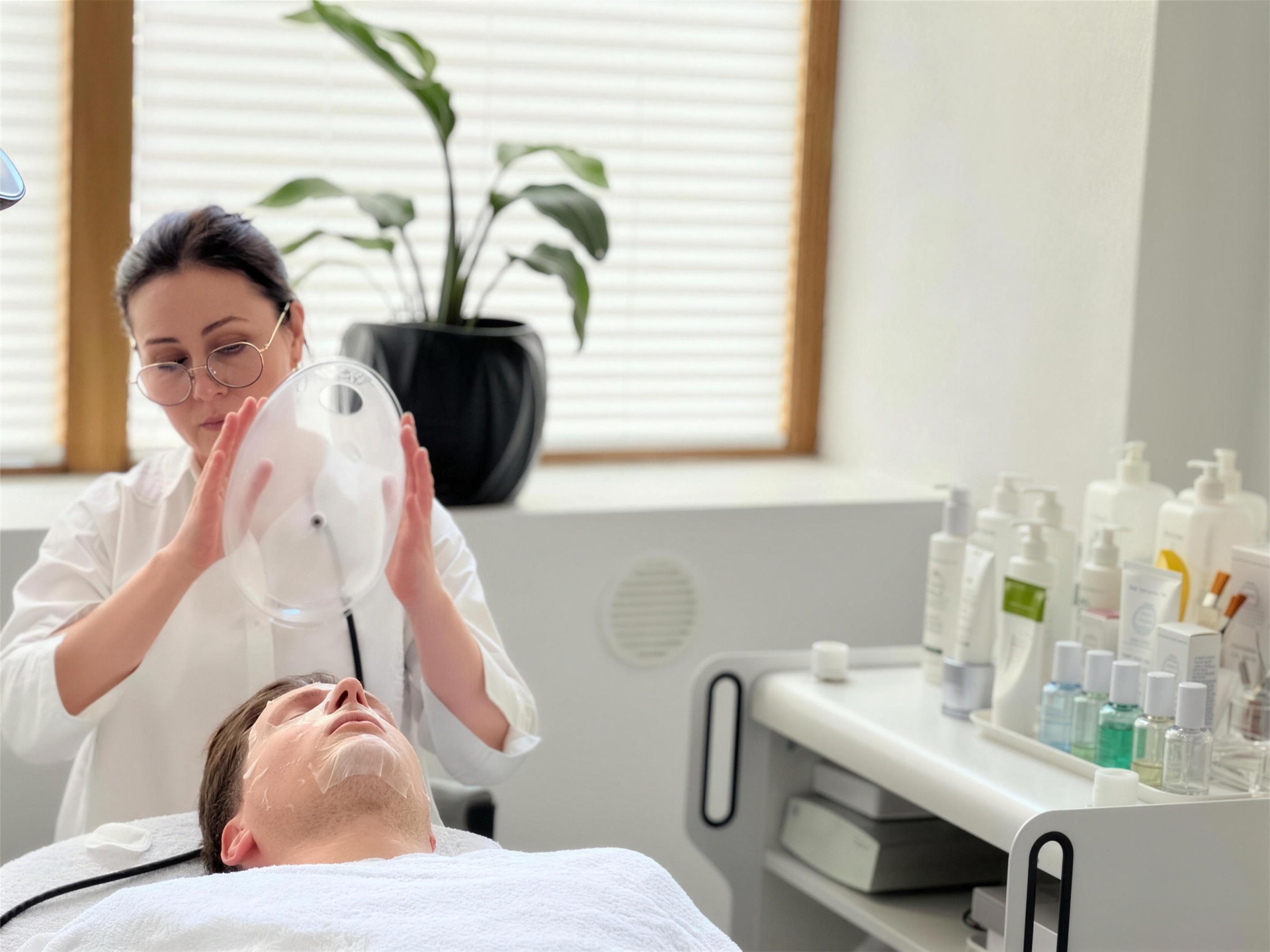 Natalia Kim führt klärende Gesichtsbehandlung durch – K1 Kosmetik Straubing